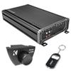 KICKER CX Series 46CXA12001T Mono Subwoofer Amplifier and 46CXARCT Dash-Mount Wired Remote and DIAS Keychain view 1