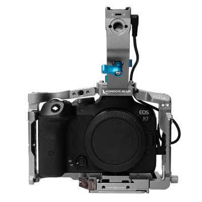 Kondor Blue Compatible with Canon R7, Arca Cage with Top Handle, Space Gray