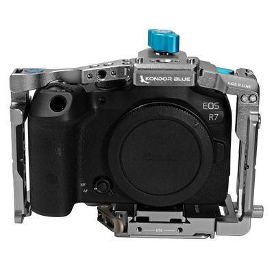 Kondor Blue Compatible with Canon R7, Arca Cage Without Handle, Space Gray