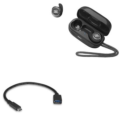 BoxWave Cable Compatible with JBL Reflect Mini NC - USB Expansion Adapter, Add USB Connected Hardware to Your Phone