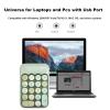 Ouleevii Wireless Number Keypad 18 Keys, 2.4G Portable Cute Numeric Keyboard with USB Receiver for Laptop, Notebook,PC,Computer (Green) view 4