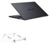 BoxWave Stand and Mount Compatible with VAIO SX-14 (VJS125X) - Pocket Aluminum Stand 3-in-1, Portable Multi Angle Viewing Riser - Metallic Silver view 1