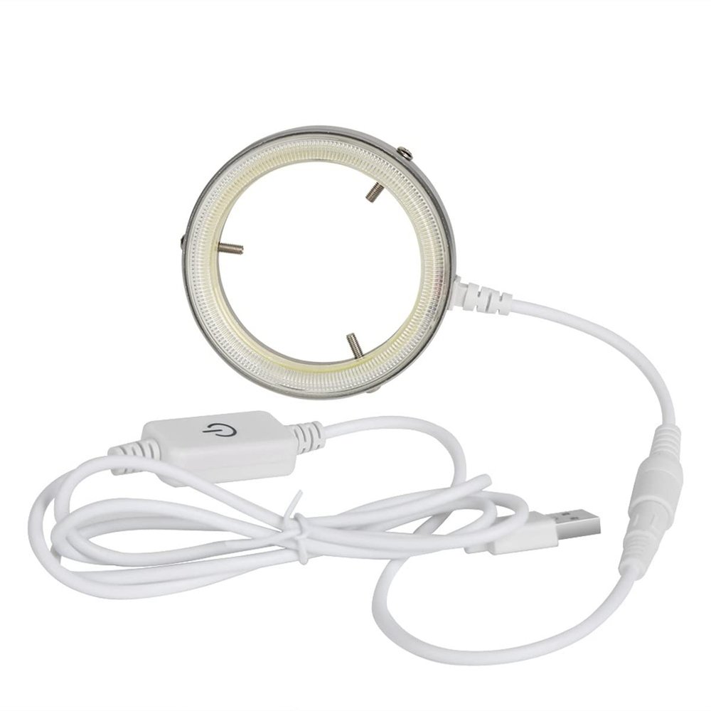 RADHAX Microscope Kit K-D060 60 LED Ring Light 4.5W USB Charger Adjustable Illuminator Lamp for Industrial Microscope Microscope Lens Adapters