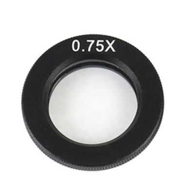 RADHAX Microscope Kit 0.5X 0.75X 1X 1.5X 2.0X Auxiliary Lens for 180X 300X Zoom C Mount Objective Glass Microscope Lens Adapters (Size : 0.75X)