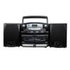 Supersonic Black Edition Vintage Bluetooth Stereo System Home Music Audio System,CD/MP3 Player,AM/FM Radio,Dual Cassette Player/Rec USB inputs,Detachable Speakers,AC/DC,(Remote Included)Matte Black view 2