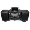 Supersonic Black Edition Vintage Bluetooth Stereo System Home Music Audio System,CD/MP3 Player,AM/FM Radio,Dual Cassette Player/Rec USB inputs,Detachable Speakers,AC/DC,(Remote Included)Matte Black view 3