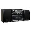 Supersonic Black Edition Vintage Bluetooth Stereo System Home Music Audio System,CD/MP3 Player,AM/FM Radio,Dual Cassette Player/Rec USB inputs,Detachable Speakers,AC/DC,(Remote Included)Matte Black view 4