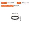 PATIKIL Silicone Rubber Bands Cable Ties 100pcs Non-slip 1 7/8" Flat Black for Cord Wrapping, Bag Wraps, Art view 2