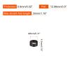 PATIKIL Silicone Rubber Bands Cable Ties 100pcs Non-slip 1/2" Flat Black for Cord Wrapping, Bag Wraps, Art view 2