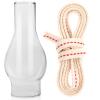 Beaupretty Glass Oil Lamp Chimney: Replacement Kerosene Lamp Shade Clear Globes Chimney Glass Shade Tall Oil And Kerosene Lamp Chimney For Vintage Oil Lamps Transparent view 1