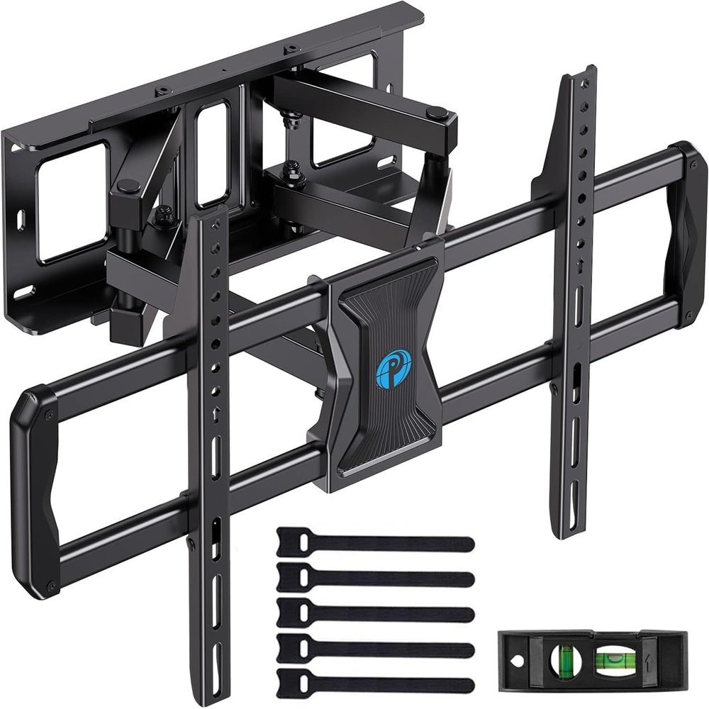Pipishell Full-Motion TV Wall Mount for Most 3784 Inch TVs up to 100 lbs, Wall Mount TV Bracket with Dual Articulating Arms, Extension, Swivel, Tilt, Fits 16" Wood Studs, 600 x 400mm Max VESA, PILF8
