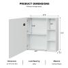 Mepplzian Medicine Cabinets with Light,LED Bathroom Mirror Cabinet with Storage,Mirrored Lighted Medicine Cabinet Wall Mounted,Medicine Cabinets for Bathroom,Botiquin para Bao con Espejo,28X28inch view 4