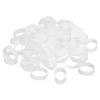 PATIKIL Silicone Rubber Bands Cable Ties 200pcs Non-slip 1 1/4" Flat White for Cord Wrapping, Bag Wraps, Art view 1