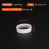 PATIKIL Silicone Rubber Bands Cable Ties 200pcs Non-slip 1 1/4" Flat White for Cord Wrapping, Bag Wraps, Art view 2