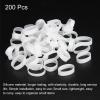 PATIKIL Silicone Rubber Bands Cable Ties 200pcs Non-slip 1 1/4" Flat White for Cord Wrapping, Bag Wraps, Art view 3