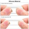 PATIKIL Silicone Rubber Bands Cable Ties 200pcs Non-slip 1 1/4" Flat White for Cord Wrapping, Bag Wraps, Art view 4