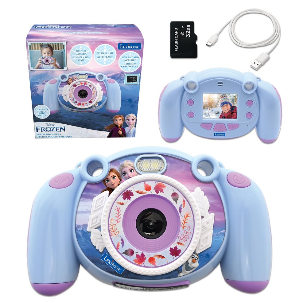 Lexibook, Frozen 4-in-1 Kids Camera, Photo & Video Function, Games, 32GB SD Card Included, DJ080FZ