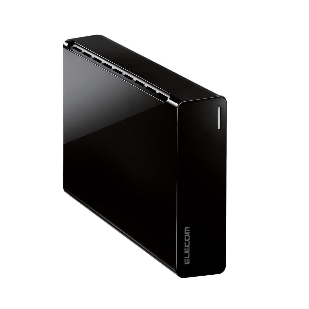 Elecom ELD-HTV040UBK External Hard Drive 4TB for TV Recording, Mac/Windows Black