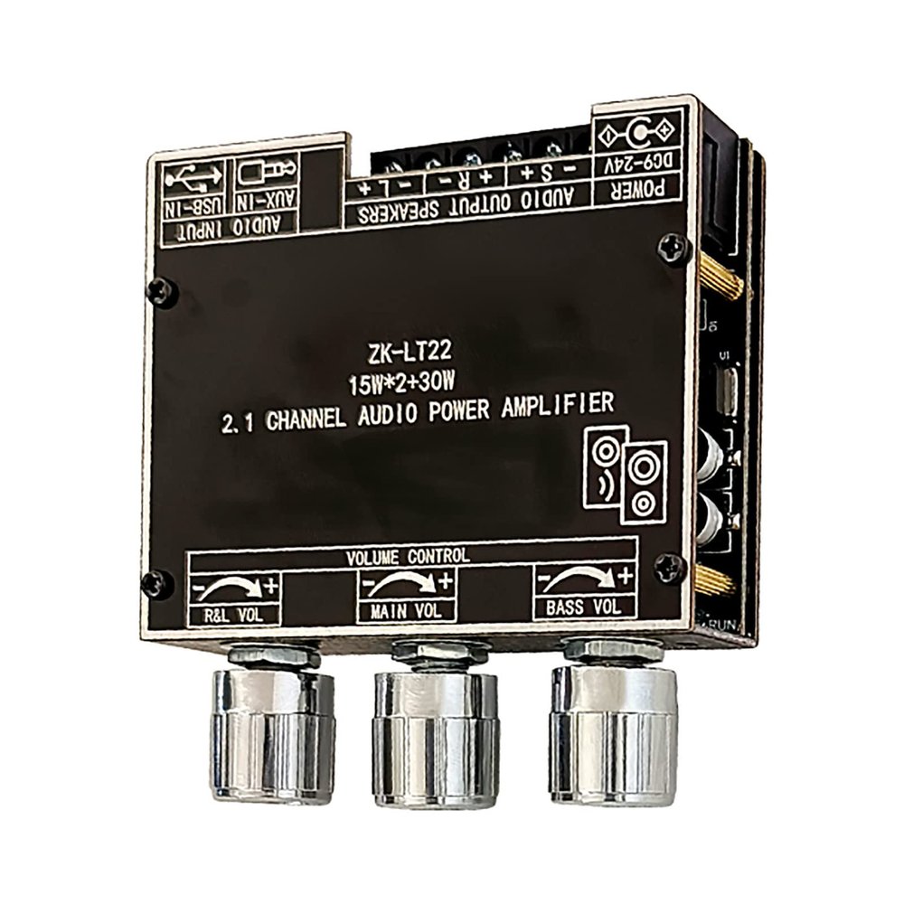 2.1 Channel Audio Amplifier Stepless 10 Sounds DIY Amplifier Board Module for DIY Projects