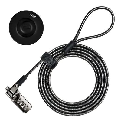I3C Laptop Cable Lock 4 Digital Combination Lock Security Computer Cable Lock Anti Theft Combination Lock Compatible for Tablet Laptop (1 Pack)