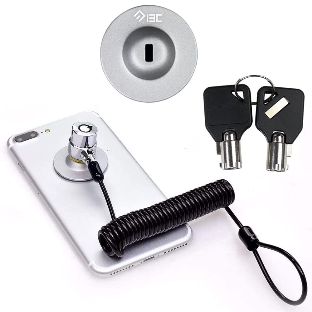 I3C Laptop Cable Lock Hardware Security Cable Lock Anti Theft Retractable Lock with Anchor Plate for Tablet Laptop Notebooks Smartphone and Other Electronic Products