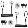 I3C Laptop Cable Lock Retractable Hardware Security Cable Lock with Anchor Plate Compatible with Laptop, Smart Phone, Tablet, and Other Electronic Products (Silver 2pack) view 1