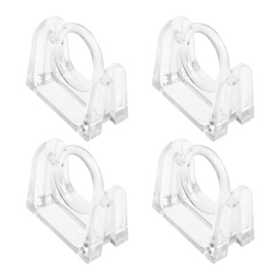 Cabilock Rotatable Shower Curtain Rod Holder Brackets 4 Pack ABS Hooks
