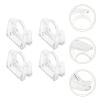 Cabilock Rotatable Shower Curtain Rod Holder Brackets 4 Pack ABS Hooks view 3