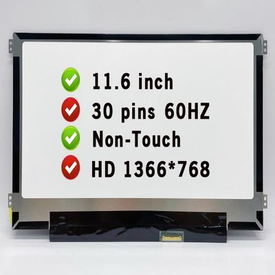 BTSELSS 11.6" LCD Screen Replacement N116BGE-EC5 N116BGE EC5 Display Panel HD 1366(RGB)768 30 pin 60 Hz Non-Touch (Side Brackets)