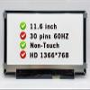 BTSELSS 11.6" LCD Screen Replacement N116BGE-EC5 N116BGE EC5 Display Panel HD 1366(RGB)768 30 pin 60 Hz Non-Touch (Side Brackets) view 1