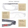 SooGree Kids Sport Goggles Glasses,Protective Eyewear Goggles,Eye Safety Glasses,Replaceable to Prescription Lenses Age 8-16 (Transparent Frame White Pad) view 4