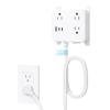 TROND Flat Plug Power Strip, 5FT Ultra Thin Flat Extension Cord with 3 AC Outlets, Wall Mount USB Plug Behind TV, Wall Outlet to Hide in Drawer, Attach Under Desk Cabinet Vanity Counter view 1