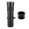 Andoer Camera MF Supertelezoom Lens F/8.3-16 420-800mm T2 Mount with M-Mount Adapter Ring 1/4 Thread Replacement for Canon M M2 M3 M5 M6 Mark II M10 M50 M100 M200 Camera as, black view 1