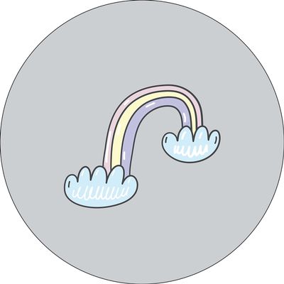 Bonateks, Round Digital Printed Mouse Mat Non Slip Backing for Office and Home Use Diameter 22cm