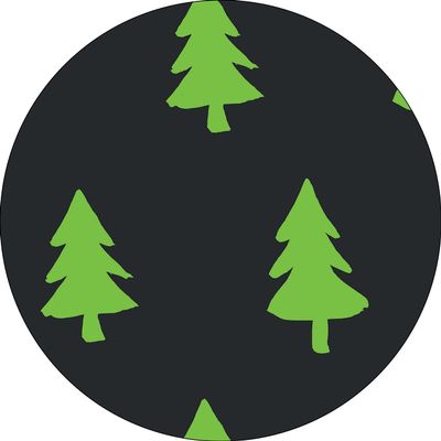 Bonateks, Round Digital Printed Mouse Mat Non Slip Backing for Office and Home Use Diameter 22cm