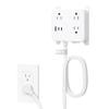 TROND Ultra Flat Plug Power Strip - Extension Cord 10FT with 3 USB Chargers, Power Strip with Long Cord, 3 Widely Outlets Charging Station, Wall Mount for Home Dorm Room Essentials view 1