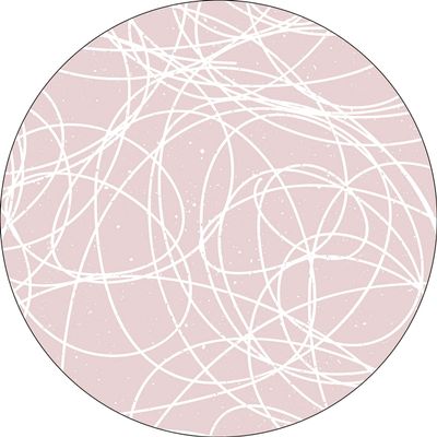 Bonateks, Round Digital Printed Mouse Mat Non Slip Backing for Office and Home Use Diameter 22cm
