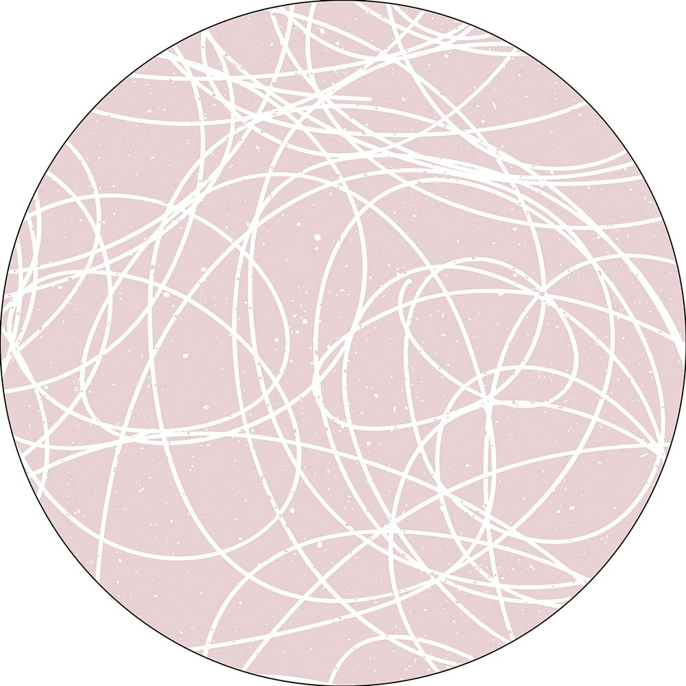 Bonateks, Round Digital Printed Mouse Mat Non Slip Backing for Office and Home Use Diameter 22cm