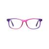 Melrose Square Blue Light Blocking Glasses Kids UV400 Fashionable Computer Eyeglasses Children TR90 Flexible Optical Frame (pink purple, 0, multiplier_x) view 3