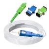 100ft (30 Meters) SM SC/UPC to SC/APC Fiber Optic Patch Cable, Armored Single Mode Patch Cable, Fiber Optic Jumper Optical Patch Cord - SIMPLEX - 9/125um - OS1/OS2 Compatible, LSZH White view 1