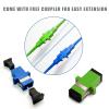 100ft (30 Meters) SM SC/UPC to SC/APC Fiber Optic Patch Cable, Armored Single Mode Patch Cable, Fiber Optic Jumper Optical Patch Cord - SIMPLEX - 9/125um - OS1/OS2 Compatible, LSZH White view 3