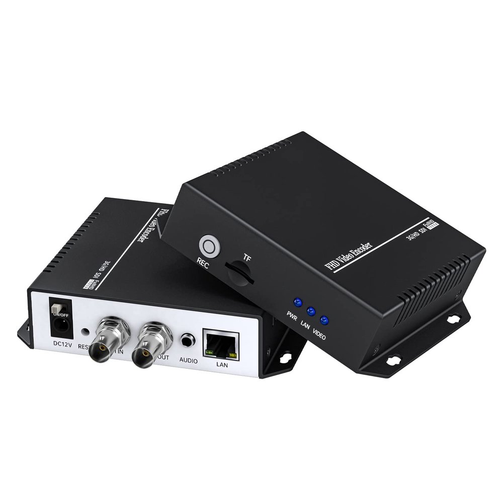 UNISHEEN H.265 H.264 Video Encoder SDI Level-B 1080p60 Live Streaming Encoder One Key Recording Rotate Flip Mirror Clip