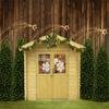 10x10ft Christmas Wood Backdrops Christmas Barn Door Photography Background Christmas Tree Star Brown Wooden Wall Background for Family Party Wall Decoration Photo Studio Props view 3