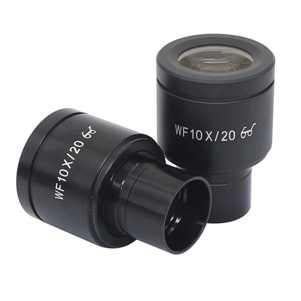 RADHAX Microscope Kit WF10X WF30X 23.2mm One Pair Biological Microscope Optical Glass Eyepiece Lens Microscope Lens Adapters (Color : WF10X-20-23.2-H)