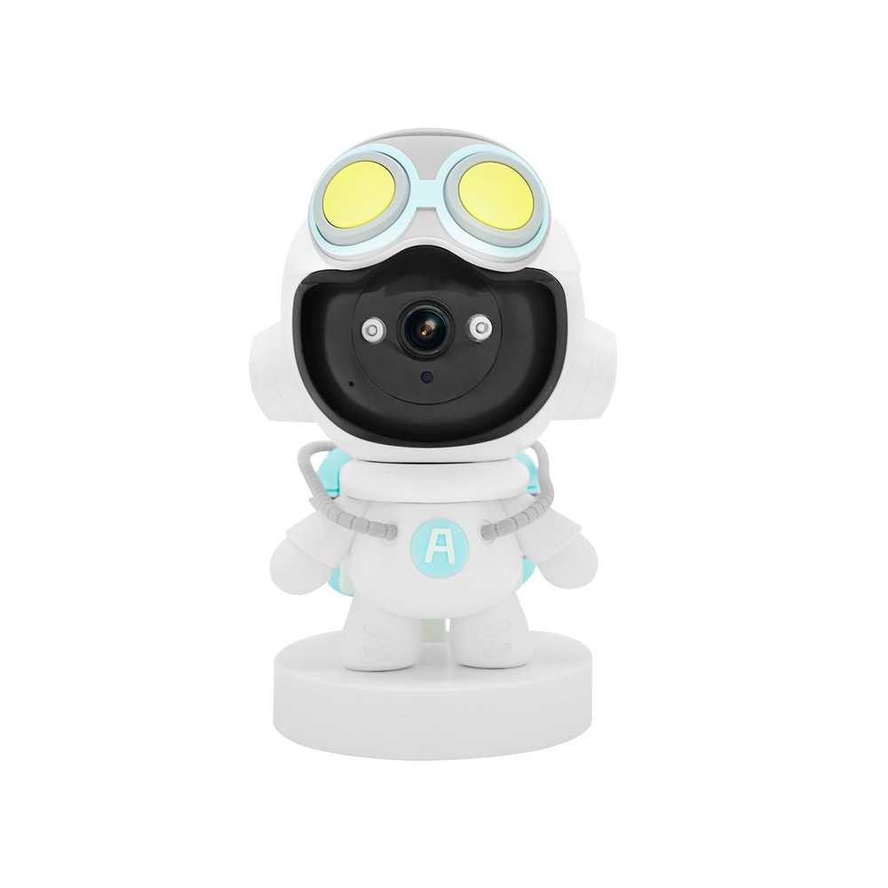 Cute Robot Smart 2MP Baby Indoor WiFi IP Camera Motion Detection Tracking Sound Alarm Cloud Storage Two-Way Audio Full Color Night Vision Pan 355 Security Camera