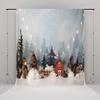 10x6.5ft Outdoor Forest Christmas Background Wildlife Park Snow Scenery Lantern Backdrop for Kids Newborn Photo Booth Props Baby Shower backdrops view 2