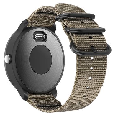 FINTIE Band Compatible with Garmin Vivoactive 5/6/3, Venu/Sq/Sq 2/2 Plus, Forerunner 165/55/645/245 Music, 20mm Soft Nylon Replacement Strap Band, Desert Tan