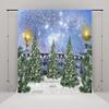 10x6.5ft Christmas Tree Background Christmas Snow Photography Background Fairyland Starry Sky Background for Newborn Baby Shower Family Xmas Holiday Party Decorations Background view 2