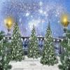 10x6.5ft Christmas Tree Background Christmas Snow Photography Background Fairyland Starry Sky Background for Newborn Baby Shower Family Xmas Holiday Party Decorations Background view 3