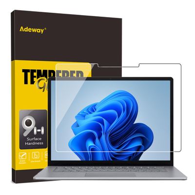 Adeway Microsoft Surface laptop 6/5/4/3/2/1 13.5 inch Screen Protector,Precise Cutouts/Tempered Glass/Easy Installation/Friendly Touching Screen Protector